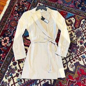 Gianni Bini Raina Notch Collar Long Sleeve Tie Waist Blazer Wrap Dress size 4